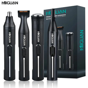 Kit de <span class=keywords><strong>tondeuse</strong></span> à cheveux professionnelle 4-en-1 rechargeable par USB, <span class=keywords><strong>tondeuse</strong></span> à poils du nez et des oreilles, rasoir à barbe et à sourcils, outil de toilettage pour hommes, usage domestique - Product Image 1