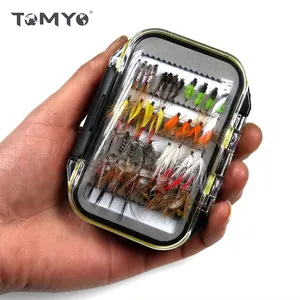 ToMyo Hotsale Kit mosche da pesca Fly 24 pezzi/32 pezzi/72 pezzi con mosche asciutte/bagnate/ninfa/copricapo con perline di rame con esca