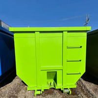 Personnalisation en gros de conteneurs à déchets empilables de 15 à 40 yards cubes, en métal, pour la récupération des déchets