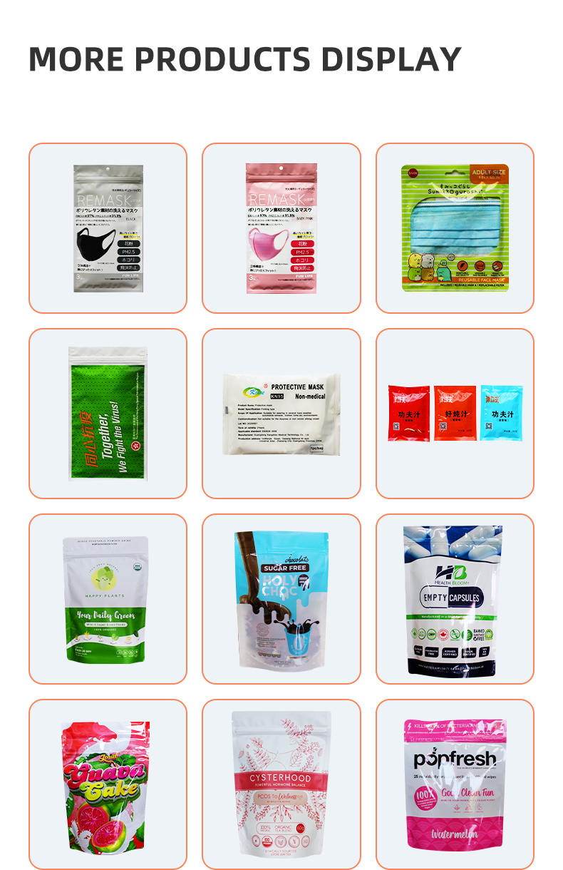 Biodegradable Reusable Snack Storage Bag Keep Food Fresh, ziplock smell proof stand up pouch mylar bags