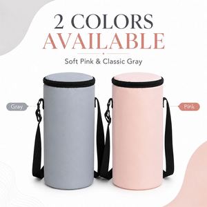 Insulated <b>Water</b> <b>Bottle</b> <b>Carrier</b> Thermal <b>Bottle</b> Bag Cylinder <b>Water</b> Cup Holder <b>with</b> Adjustable Shoulder <b>Strap</b> for Travel Outdoor - Product Image 4