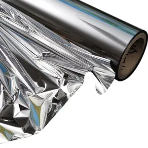 Rollo de lámina reflectante de aluminio, excelente reflectividad, Mylar/PET/poliéster, 7 um, 12 um