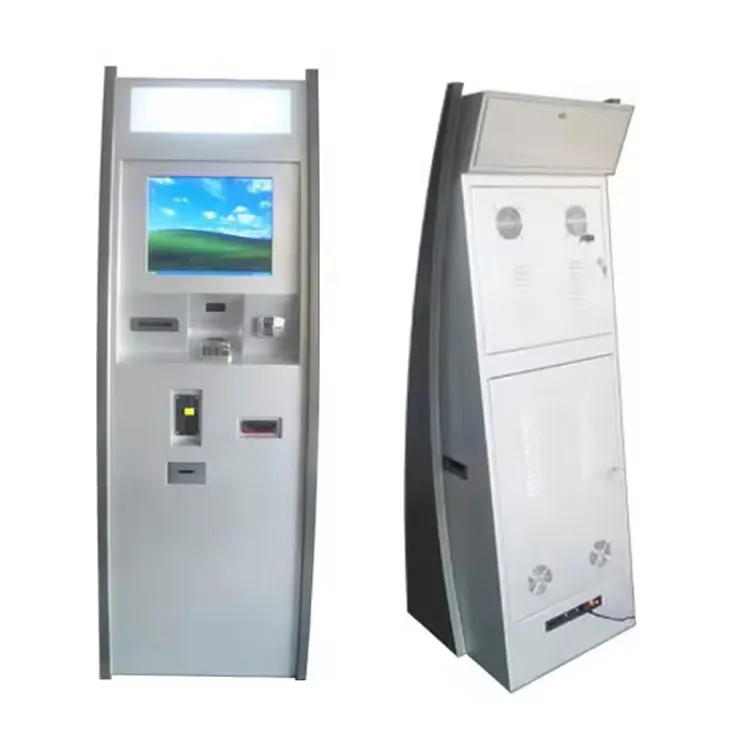 Cash Coin Cashless Payment Self Ordering Touch Screen Kiosk In Restaurant Pos Order Number Standing Floor Information