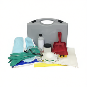 Ttake Spill <b>Kit</b> For Biological Liquids In Portable Container With Gloves Mask And Cleaning <b>Tools</b> - Product Image 2