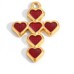 Dijes de Acero Inoxidable con Forma de Corazón, Flor y Sirena, Colgantes de Resina para Joyería DIY, Regalo de San Valentín Unisex, Origen Yiwu - Product Image 2