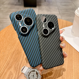 Coque arrière en fibre de carbone à motif quadrillé pour <span class=keywords><strong>Huawei</strong></span> P80 PRO ULTRA P70 060 P50 P40 NOVA 14 13 MATE 70RS PC Coque rigide pour appareil photo - Product Image 3