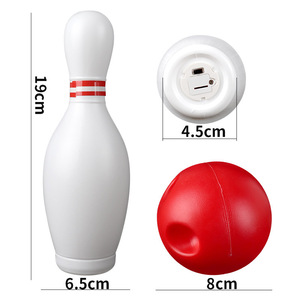 Ensemble de jouets de boule de bowling lumineux Jeu de jouets de <span class=keywords><strong>quilles</strong></span> avec 10 broches <span class=keywords><strong>et</strong></span> 2 balles Jeux de sport amusants Intérieur Extérieur Garçons Filles - Product Image 4