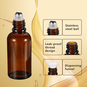 Fine Mist Sprayers 4 oz Amber Boston Round Glass <b>Bottles</b> <b>Empty</b> <b>Spray</b> Atomizer for Essential Oils Aromatherapy Cosmetic <b>Sprays</b> - Product Image 2