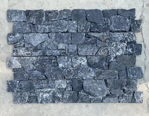 Revestimiento de Piedra Natural Moderna de Alta Calidad, Cuarcita Negra con Superficie Dividida para Paneles de Pared Exteriores - Product Image 1