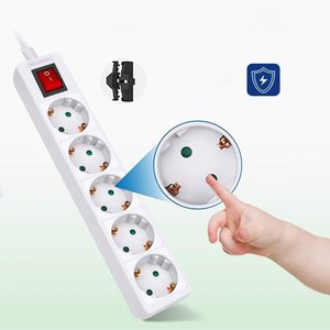 Regleta de Enchufes Blanca de 16A con Interruptor de Ahorro de Energía, Cable de 1.5m y Protección IP20, Cable de Extensión de 3680W con 5 Tomas - Product Image 5