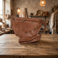 Sac de poitrine en cuir véritable de style vintage Marocansoul pour hommes, sac bandoulière portable pour une utilisation nomade, modèle MA toutes saisons 768