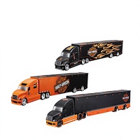 Camion de style Harley Machito à l'échelle 1:64, voiture jouet en métal moulé sous pression avec emballage en boîte colorée, contrôle par force, sans batterie, pour garçons de 14 ans et plus
