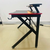 Table de jeu complète pour joueurs, grand bureau, noir, double pont, mobilier de bureau, Offre Spéciale, bureau d'ordinateur