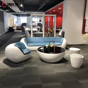 Sofás de piel sintética para oficina, pintura para hornear, diseño moderno, alta calidad - Product Image 1