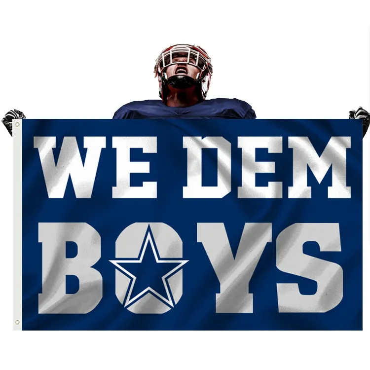 Hot Sell Custom 3x5ft Nfl Vlaggen Team Cowboys Voetbalvlag Met Vele Ontwerpen Dallas Cowboys Vlaggen