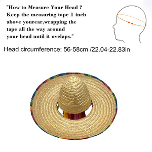 カラフルな量のメキシコの麦わら帽子屋外旅行またはカジュアルなベトナム製サプライヤー - Product Image 2
