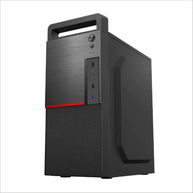 Gaming Mid Tower Micro ATX Desktop PC Case with Steel Construction and 12cm RGB/LED Cooling Fan-in Stock