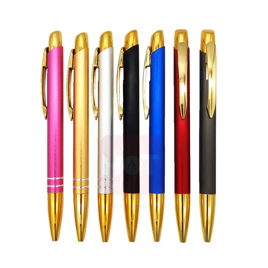 Caneta esferográfica luxuosa com logotipo personalizado, caneta esferográfica uv rosa dourada