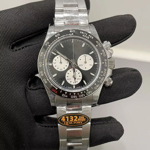 Alta calidad impermeable 40mm QF fábrica 904 acero 4132 movimiento peso versión 174G negro cerámica bisel reloj - Product Image 1