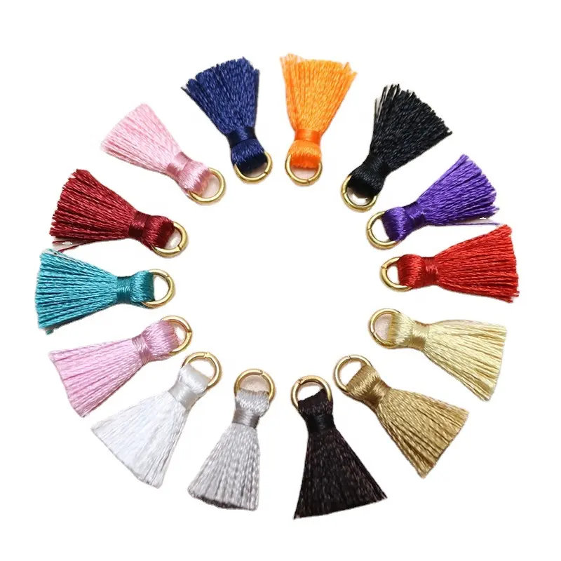 Wholesale 25mm mini tassels in various colors for diy jewelry making garments accessory decoration