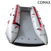 Bateau Catamaran Gonflable pour Sports Nautiques et Pêche à la Carpe, Embarcation Portable à Pontons Gonflables