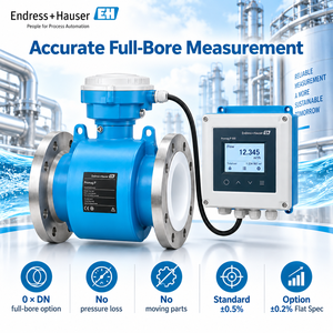 เครื่องวัดอัตราการไหลแบบรีโมท Endress+Hauser Promag P 500 5P2B สแตนเลสสตีล ความแม่นยำ +/-0.5% รองรับ WLAN 4 IO สำหรับการใช้งานที่มีความดันสูง - Product Image 4