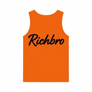 Chaleco Unisex Transpirable de Alta Calidad Talla EE. UU. para Gimnasio y Ropa Urbana, sin Mangas, con Estampado Digital Gráfico, Lavado Ácido, Oversize para Hombre - Product Image 2