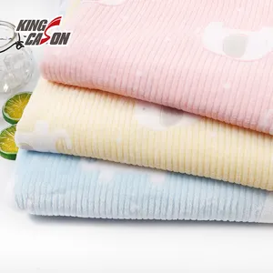Kingcason中国工厂大象烂花印花100% 聚法兰绒羊毛面料保暖儿童毯床上用品垫