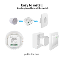 Interrupteur sans fil cinétique WiFi Tuya Smart Life SIXWGH 1 Gang, sans batterie, commande vocale et à distance via application, kit d'interrupteur d'éclairage pour maison et hôtel