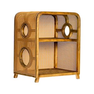 <span class=keywords><strong>Lit</strong></span> de chat semi-fermé double couche fait à la main de luxe grotte bois tissé résistant aux rayures PVC rotin conception usine vente en gros - Product Image 1