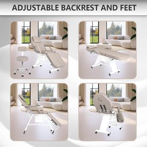Lit rotatif électrique de chaise de beauté de salon de beauté de station thermale médicale de base d'acier inoxydable de couleur faite sur commande de luxe de 4 moteurs - Product Image 6