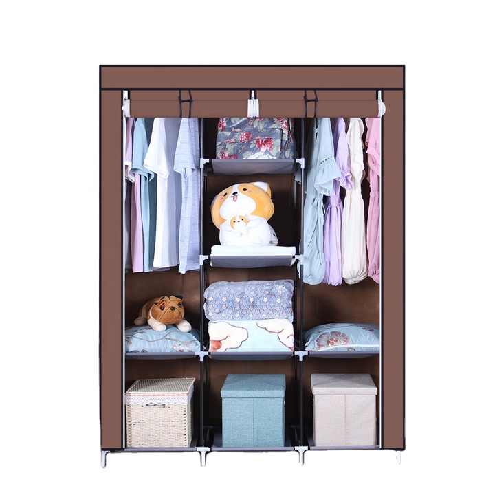 Design de mode pliant simple armoire pratique garde-robe de chambre en tissu non tissé