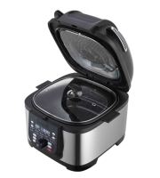 Friteuse à air électrique multifonction 16-en-1, 750 l/8QT, en acier inoxydable, appareil numérique intelligent avec friture, Grill