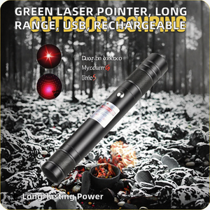 Puntero Láser Verde Zhangkun 206, Alcance de 2000 Metros, Linterna de Alta Potencia Recargable por USB, Enfoque Ajustable - Product Image 2