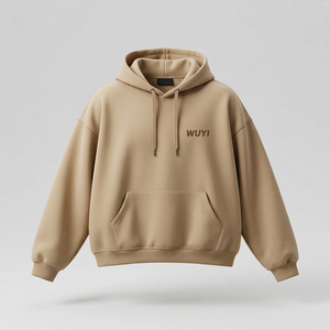 Sweat-shirt oversize pour femme, couleur beige, minimaliste, en coton lourd, écologique, séchage rapide, esthétique, tons terreux, streetwear - Product Image 3
