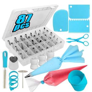 Ensemble de 87 embouts de décoration en acier pour crème, outils et décorations pour gâteaux d'anniversaire <span class=keywords><strong>à</strong></span> usage commercial - Product Image 1