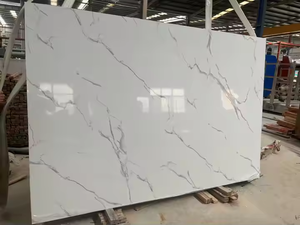 Carrelage en quartz blanc Calacatta moderne Stone Island, grande dalle, 20 mm d'épaisseur, plan de travail, dessus de meuble, meilleur prix - Product Image 2