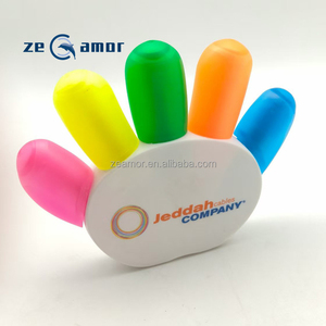 Zeamor <span class=keywords><strong>Kawaii</strong></span> <span class=keywords><strong>dessin</strong></span> stationnaire nouveau personnalisé créatif 5 couleurs mignon Mini ongle doigt <span class=keywords><strong>surligneur</strong></span> pour les affaires et l'école - Product Image 2