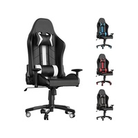 Chaise de jeu Anji 1 pièce Livraison gratuite Chaises pivotantes confortables et bon marché Chaise de massage pour ordinateur Chaise à jambes croisées Cuir blanc noir