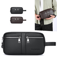 Pochette en PU Business-Casual pour Hommes avec Grande Capacité, Design Durable et Résistant à l'Eau, Doublure en Polyester - Idéale pour les Trajets Quotidien