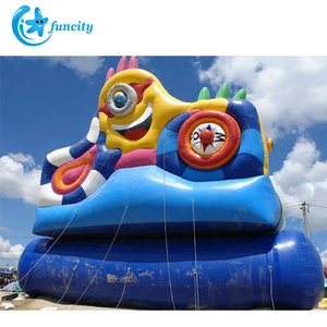 Tobogán acuático inflable para adultos, divertido parque acuático al aire libre con piscina grande - Product Image 3