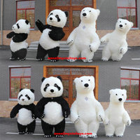 2.6m/3m grande scène Performance adulte gonflable blanc ours polaire mascotte Costume portable marche ours polaire Cartoon Costumes