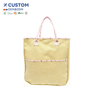 <span class=keywords><strong>Sac</strong></span> en paille tressée à imprimé <span class=keywords><strong>cerises</strong></span> doux, durable et écologique, <span class=keywords><strong>sac</strong></span> fourre-tout décontracté pour les courses et les sorties en plein air - Product Image 1