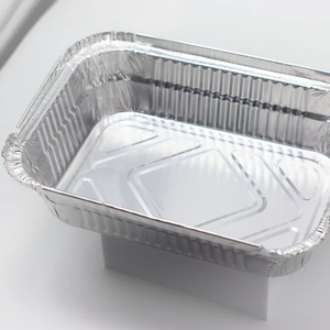 10 20 50 PCS Food Grade Disposable <b>Small</b> Aluminum Foil Food <b>Containers</b> Rectangle Aluminium Foil Baking Pan/Trays with Lids - Product Image 3