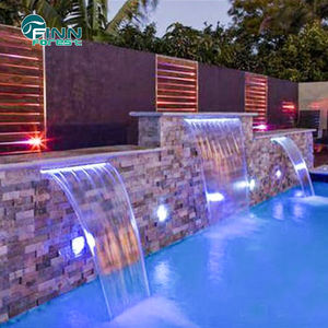 Ornement de jardin en <span class=keywords><strong>cascade</strong></span> de lame d'eau en acier inoxydable de 100 cm - Product Image 3