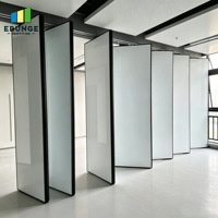 Cloison mobile acoustique en verre pour bureau, tableau blanc insonorisé, cloison amovible, système de cloisonnement coulissant pliable