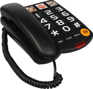 Téléphone fixe américain pour personnes âgées avec grands boutons filaires, réglage du volume, version internationale - Product Image 5