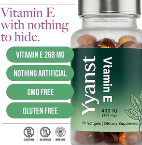 Suplemento de vitamina E de alta calidad, nutrientes clave que apoyan la salud de la piel y protegen las células, cápsulas blandas. - Product Image 5