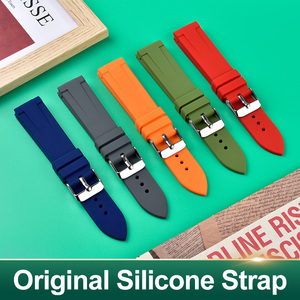 สายนาฬิกาซิลิโคน 22 มม. 20 มม. สำหรับ ap omega Fluorine rolex Richard mille สายยางปรับได้ 22 มม. 20 มม. - Product Image 2