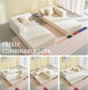 Canapé-lit pliable deux places 78'' en mousse à mémoire de forme compressée, matériau PU, avec dossier et accoudoirs, pour <span class=keywords><strong>salon</strong></span> décontracté - Product Image 4